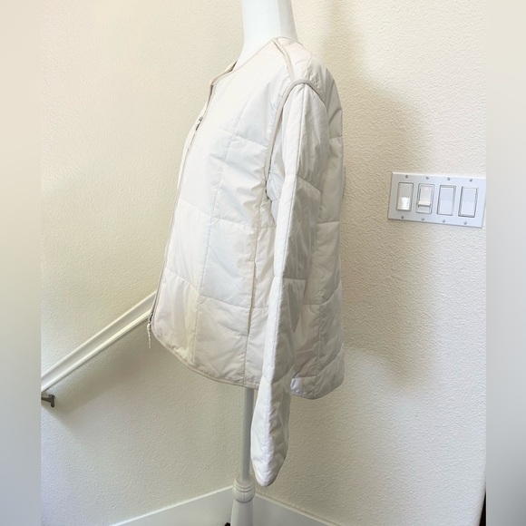 Everlane The ReNew Quilted Cotton Liner Puffer Jacket White cotton sz S like new - Picture 2 of 16